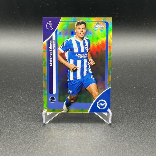 2025-26 Topps Chrome EPL Stefanos Tzimas RC Pineapple Refractor card new