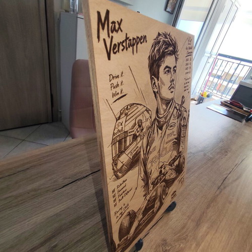 Red Bull Racing Max Verstappen wooden poster new