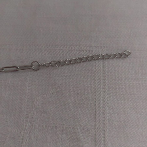 Bracelet from stainless steel like new, silver color, length 17+5 cm