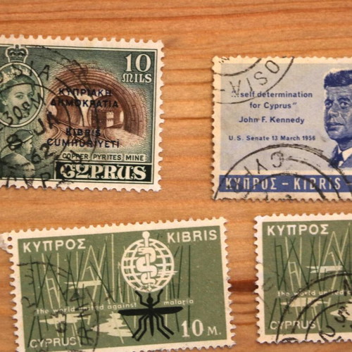 Cypriot stamps used, small collection of 75 pieces (1960-2003)