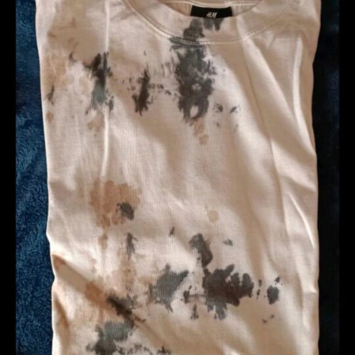 H&M beige T-shirt medium with Angelo Barretta men's bracelet gift