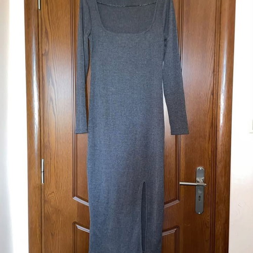 Long rib dress gray size M by Sinsay like new