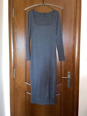 Long rib dress gray size M by Sinsay like new