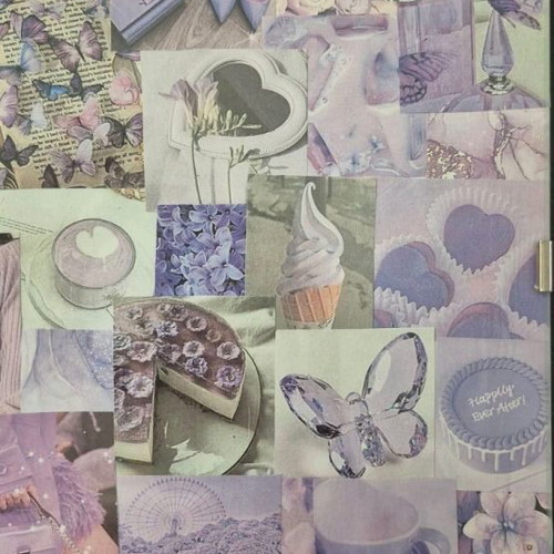 Purple lilac collage photo frame