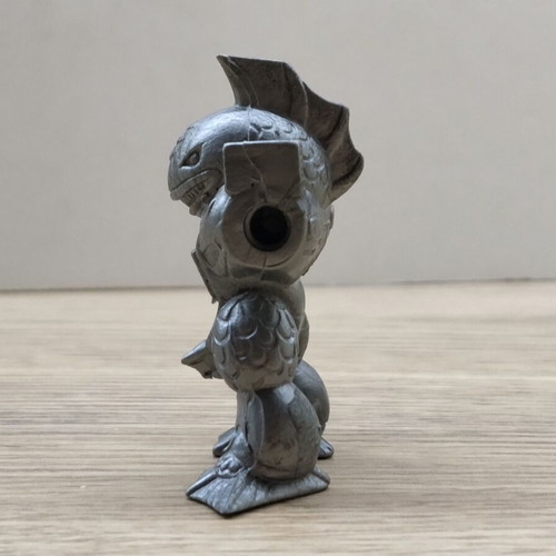 Shawtooth Shark Teratomachos Battle Beasts figure used, silver color