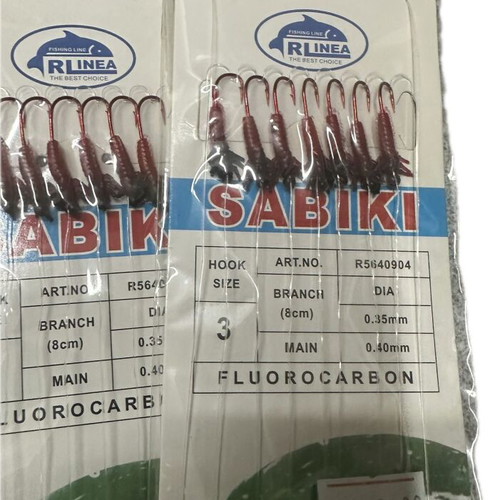 Sabiki fishing rig set 5 pcs fluorocarbon new