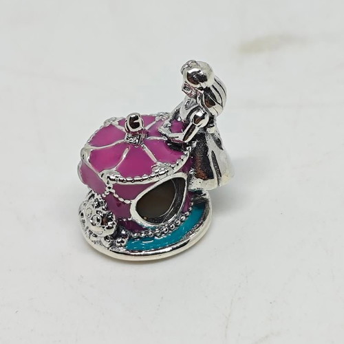 Disney Alice in Wonderland Mad Tea Party Charm S925 like new
