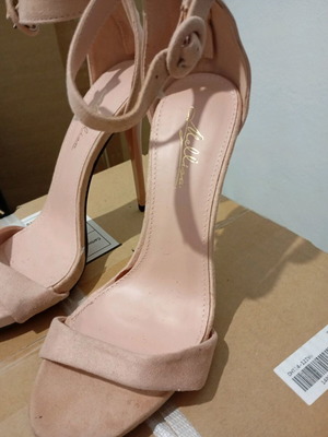 Pink - nude high heel sandals like new, size 37