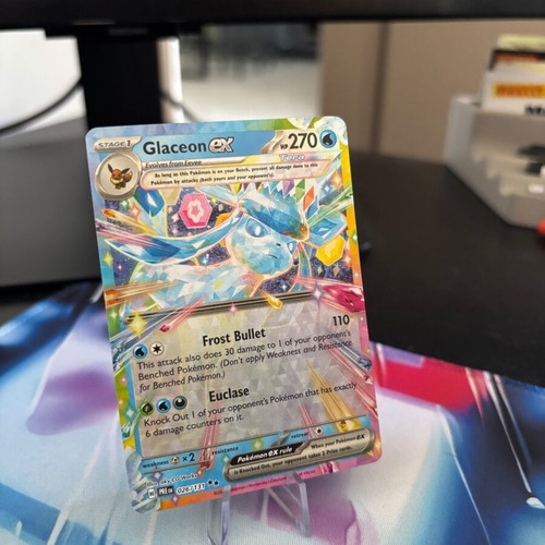 Glaceon ex 2025 Prismatic Evolutions Tera Double Rare card near mint