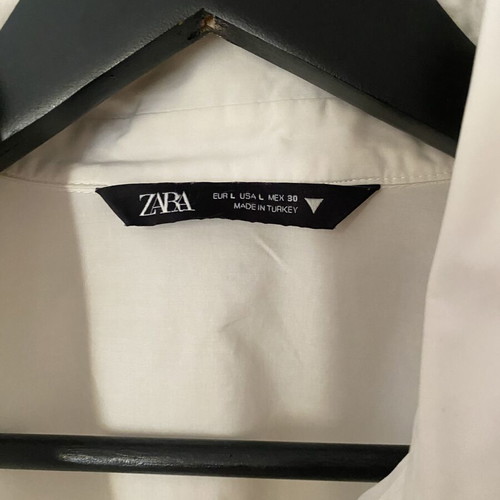 Zara white oversized shirt L