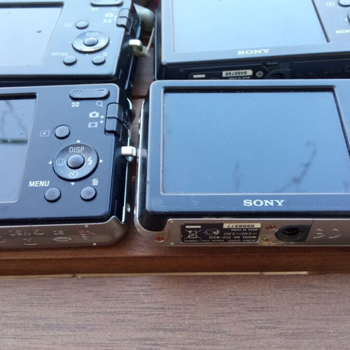 Sony Cyber-shot DSC-W310 cameras used, lot of 8 for parts