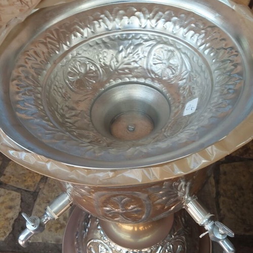 Small Holy Water Font like new with two taps, height 78 cm, diameter 35 cm