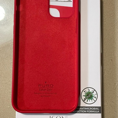 Puro Icon red case for iPhone 12/12 Pro like new