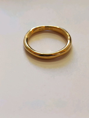 KAKURU Medium 925 Silver Gold Plated Ring, New, Size 52
