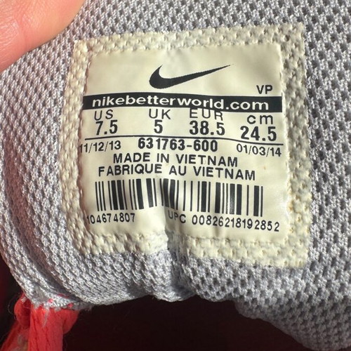 Nike Air Max athletic shoes like new, size 38.5, pink orange