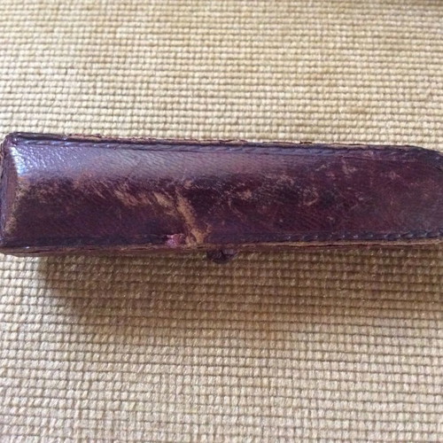 Old French pipe used, amber and 750 gold art nouveau style