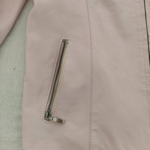 Lussile Leather Jacket Like New, Baby Pink, Size Medium