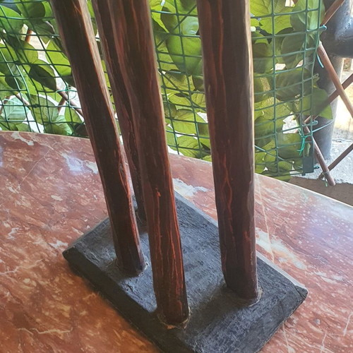 Wooden giraffe sculpture like new, height 1.02 m