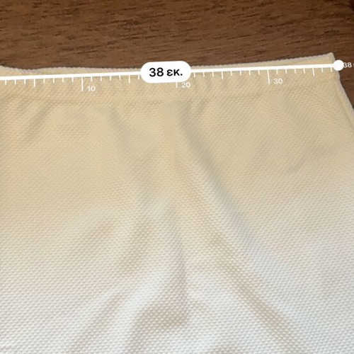 White midi skirt with mesh detail, size L, like new