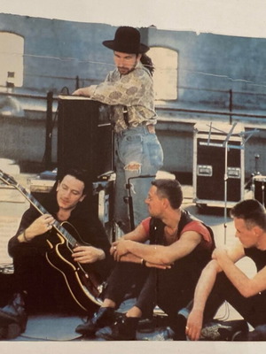 U2 Poster from magazine ΜΠΛΕΚ In good condition Price 4 Euros
