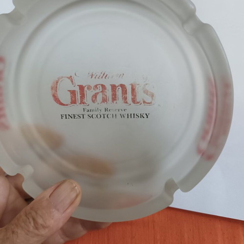 Grands Whisky Promotional Ashtray used, 14.5 cm diameter, four slots
