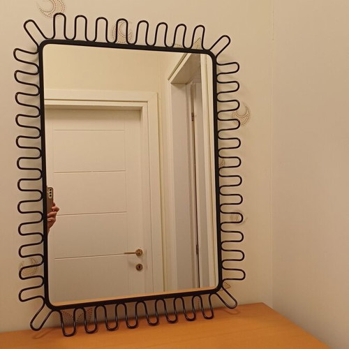 IKEA Mandal mirror like new with wavy metal frame