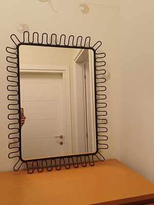 IKEA Mandal mirror like new with wavy metal frame