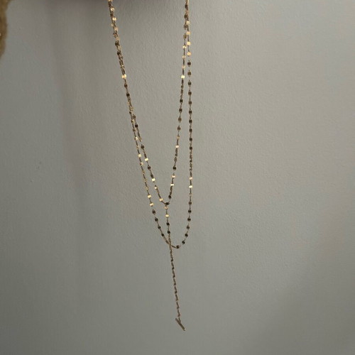 Oxette jewelry set like new, gold necklace and earrings