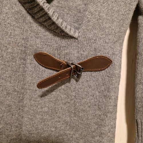 Tommy Hilfiger long-sleeve dress like new, XS, grey wool with belt detail