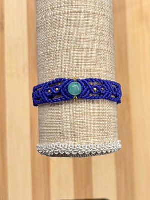 Βραχιόλι Η Καρδιά του Ωκεανού σαν καινούργιο, μπλε μακραμέ