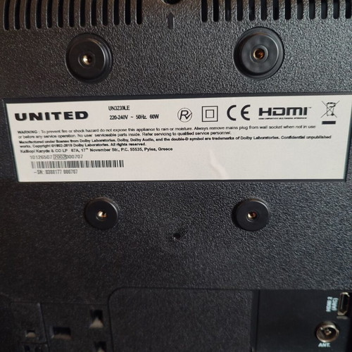 United LED TV 32 inches used, non-smart