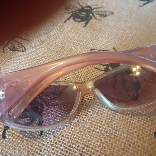 DKNY sunglasses used, pink and brown