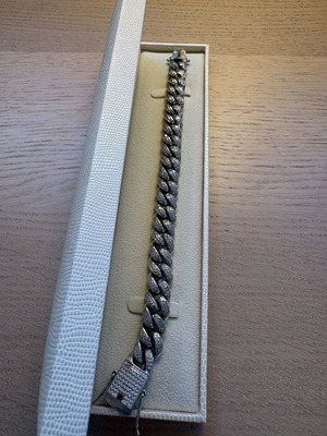 Cuban Link Bracelet with Zirconia new