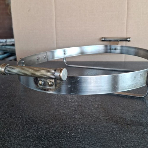 Pyrex Silver-Plated Base Used, 27×39 cm, 5 cm Height, Brass