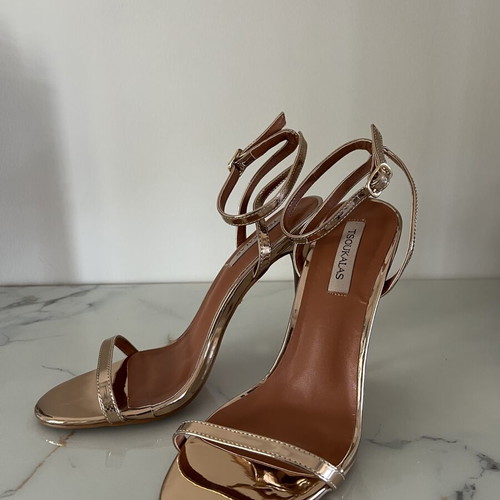 Tsoukalas Shoes high-heeled sandals like new, pink gold