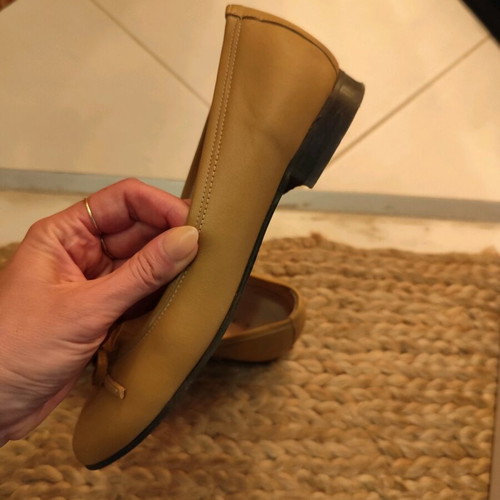 Tessera leather ballerinas like new, size 39, beige and brown
