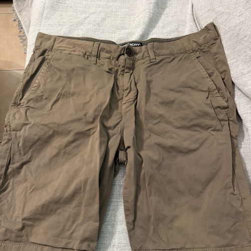 Superdry bermuda shorts like new, size L, brown and green
