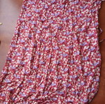 Pareo used, red multicolor floral pattern