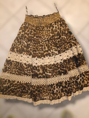 Patrizia Dini leopard skirt used, brown shades, size 44