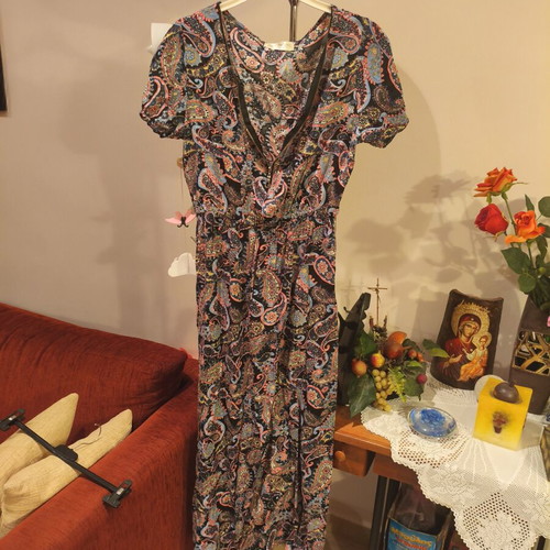 Summer long airy dress size S like new, colorful