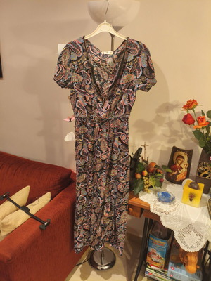 Summer long airy dress size S like new, colorful