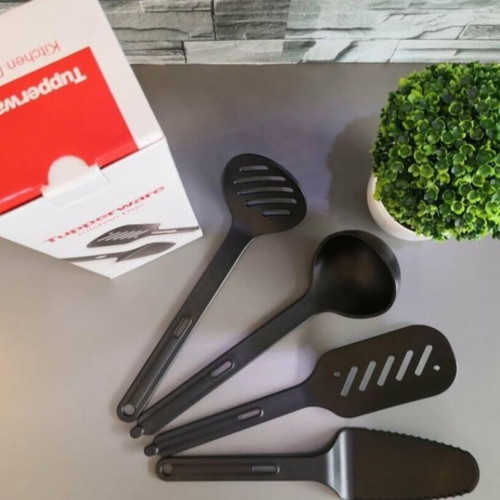 Tupperware Kitchen Utensil Set 4 Pieces with New Holder