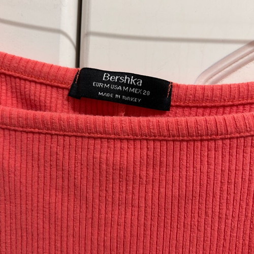 Orange mini dress with thin straps used Bershka size M