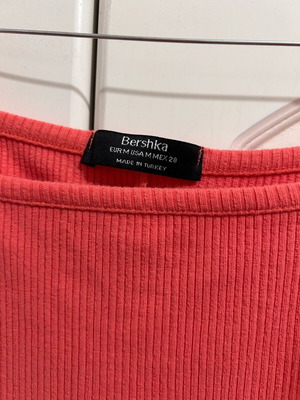 Orange mini dress with thin straps used Bershka size M