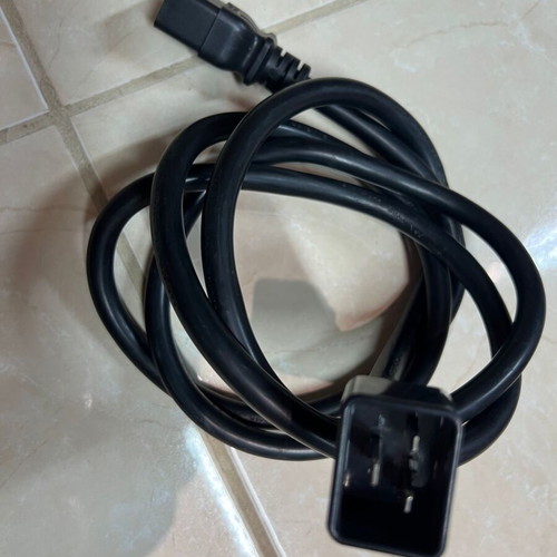 C19-C20 cable used, black 2 meters