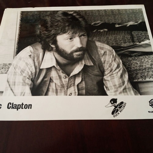 Eric Clapton photo 20x25.5 cm like new, Duck Records Warner Bros