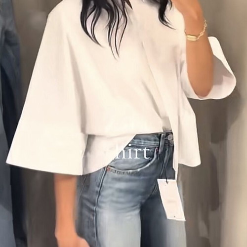 Zara shirt new, yellow, 3/4 sleeve, loose fit XS-S