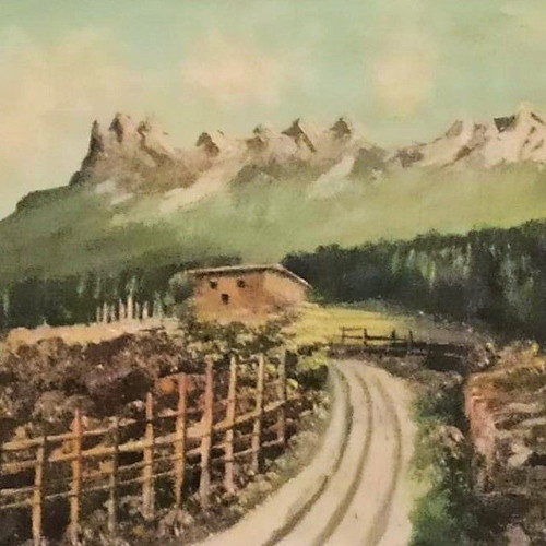 Oil painting landscape like new with frame