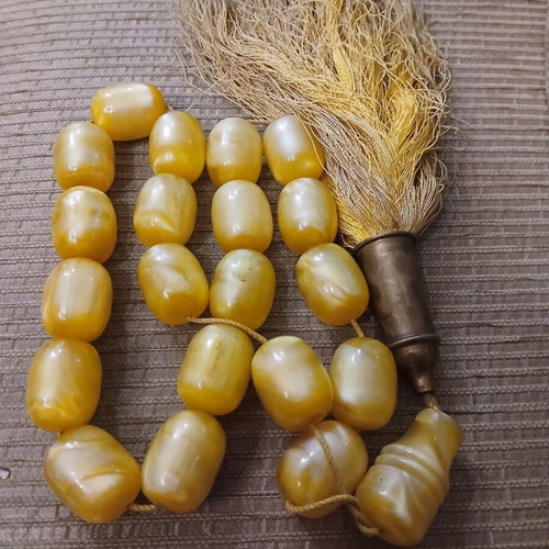 German Bakelite Komboloi used, marble type, 20 beads