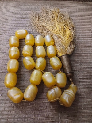German Bakelite Komboloi used, marble type, 20 beads